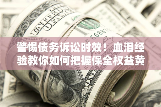 武汉警惕债务诉讼时效！血泪经验教你如何把握保全权益黄金期