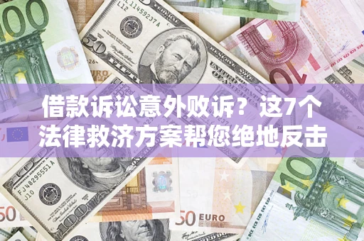 武汉借款诉讼意外败诉？这7个法律救济方案帮您绝地反击！