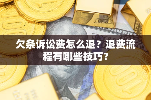 武汉欠条诉讼费怎么退？退费流程有哪些技巧？