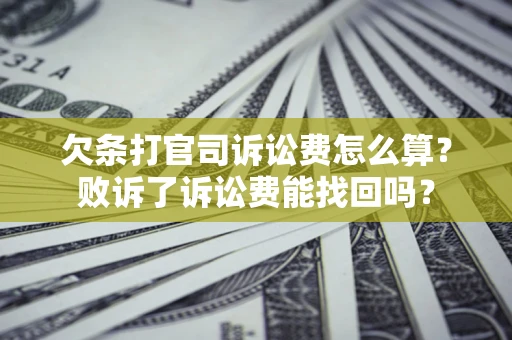 武汉欠条打官司诉讼费怎么算？败诉了诉讼费能找回吗？
