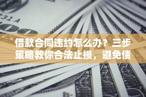 武汉借款合同违约怎么办？三步策略教你合法止损，避免债务危机升级